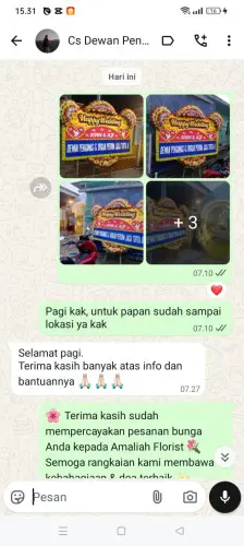 Testimonial Papan Bunga Pernikahan summarecon serpong