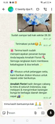 Testimonial Standing Flower summarecon serpong