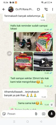 Testimonial Papan Bunga summarecon serpong